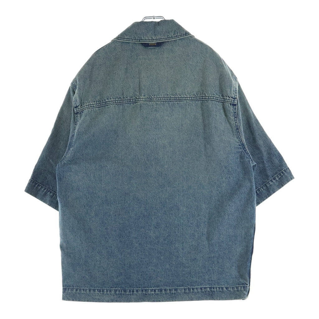 LOUIS VUITTON(ルイヴィトン) 23AW MONOGRAM DENIM WORK S/S SHIRT モノグラム切替 半袖デニムシャツ インディゴ RM232Q Y38 HOS46W