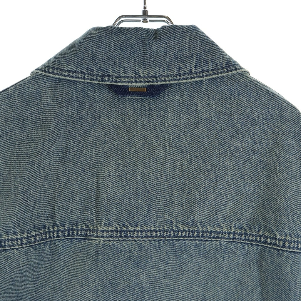 LOUIS VUITTON(ルイヴィトン) 23AW MONOGRAM DENIM WORK S/S SHIRT モノグラム切替 半袖デニムシャツ インディゴ RM232Q Y38 HOS46W