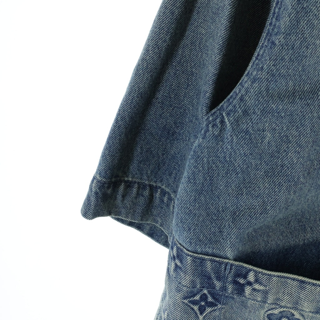 LOUIS VUITTON(ルイヴィトン) 23AW MONOGRAM DENIM WORK S/S SHIRT モノグラム切替 半袖デニムシャツ インディゴ RM232Q Y38 HOS46W