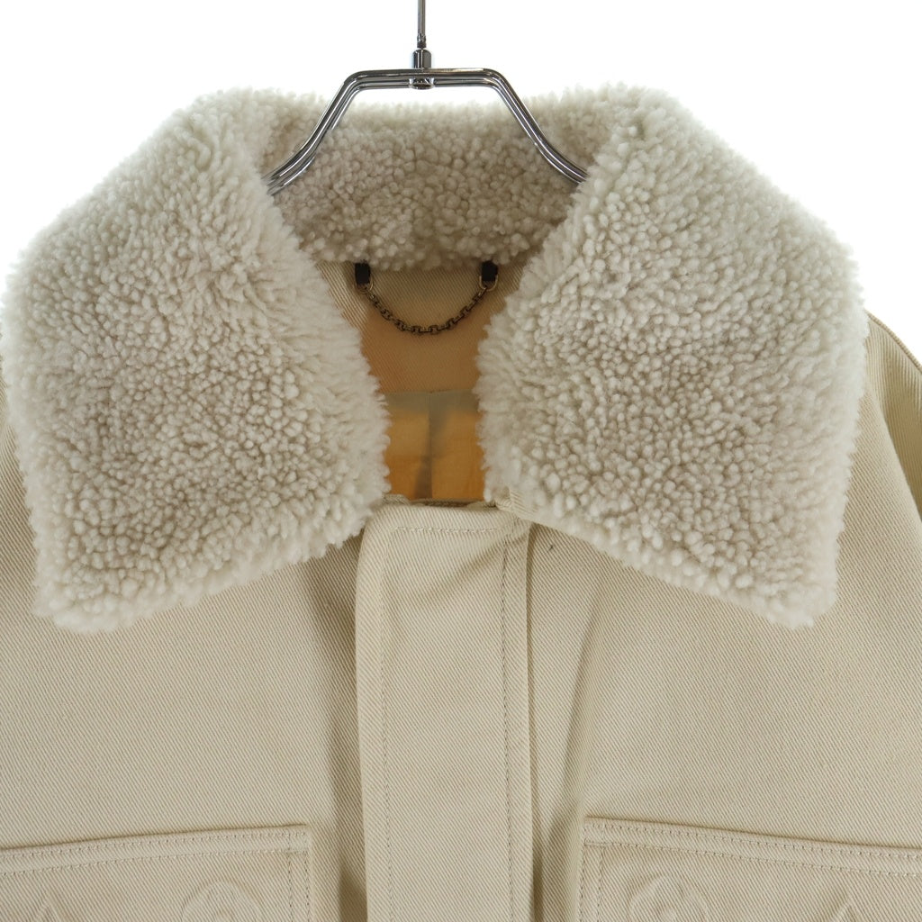 LOUIS VUITTON(ルイヴィトン) 23SS モノグラム ワークウェア 襟ボア ジップアップデニムジャケット アイボリー RM231Q TZ0 HOA45W