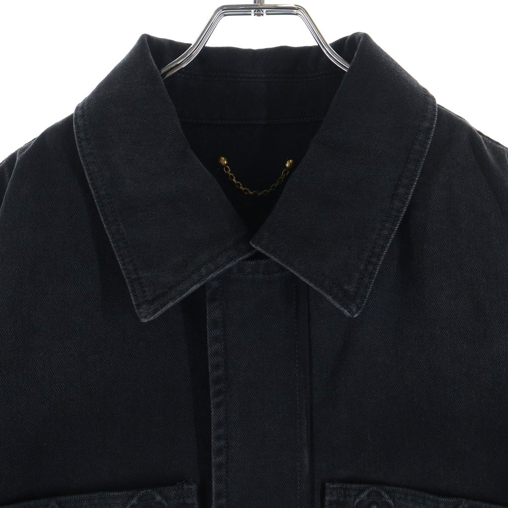 LOUIS VUITTON(ルイヴィトン) 24AW モノグラムエンボス ワークウェア ジップアップデニムジャケット ブラック RM242MQ CCU HRA50W