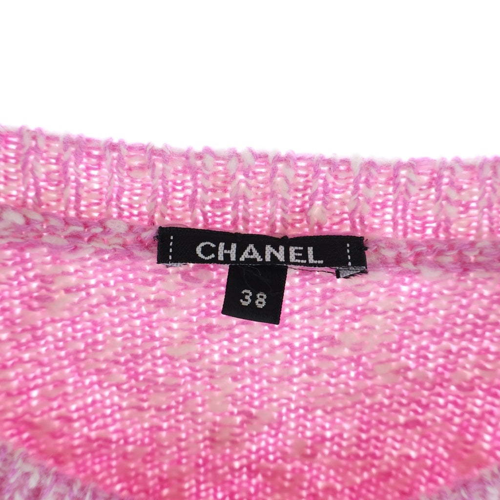 CHANEL(シャネル) 24年製 カシミヤ混 ウールニットセーター レディース ピンク P77382 K11286