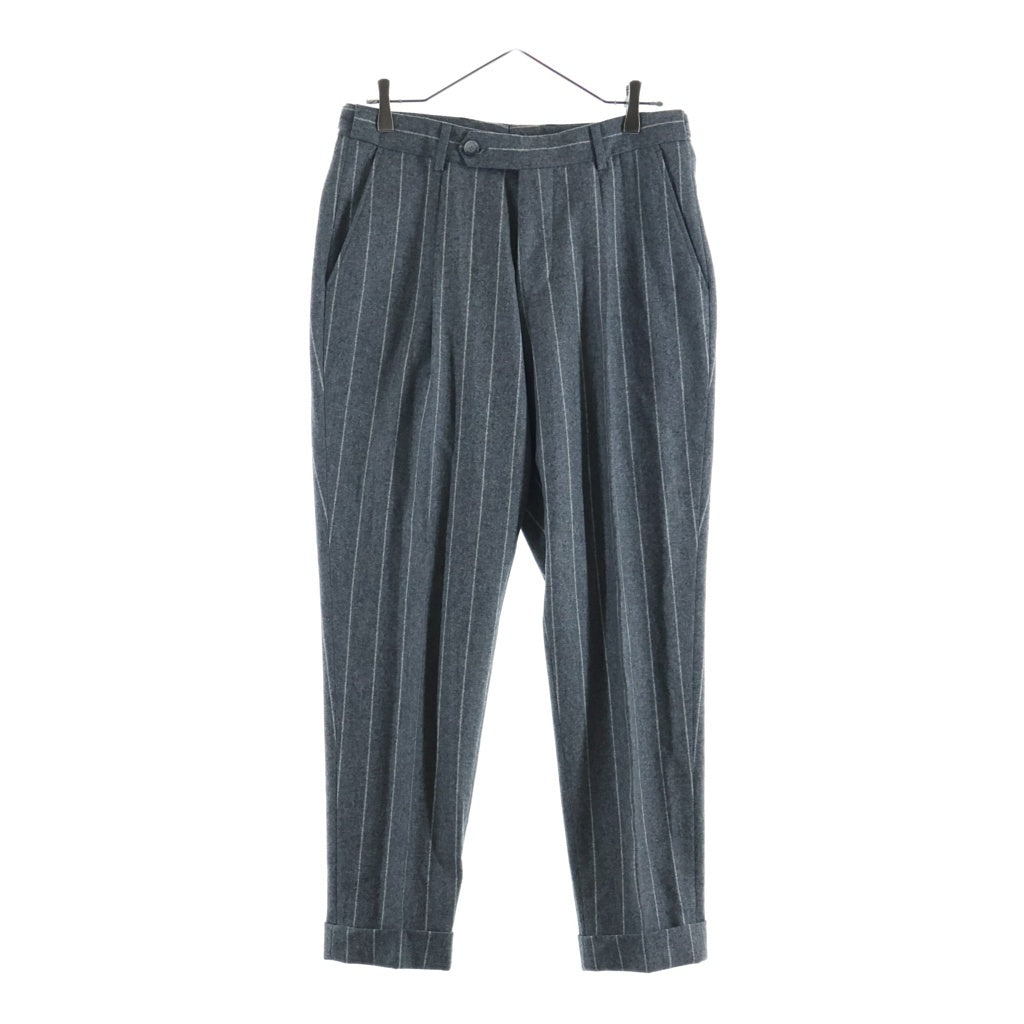 HUGO BOSS(ヒューゴボス) ストライプ柄 セットアップスーツ ダブルブレスト ウールテーラードジャケット 1タック スラックスパンツ グレー 10229122