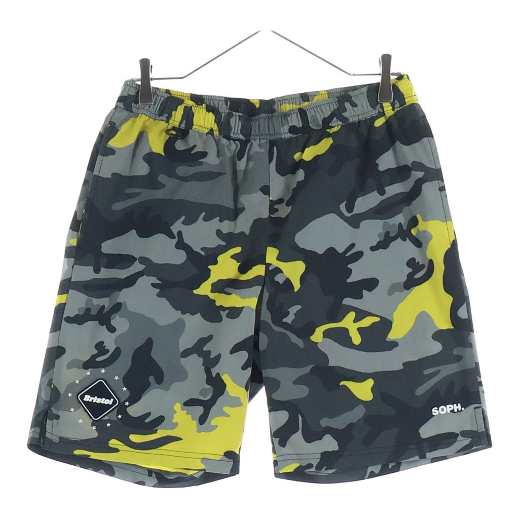 F.C.R.B./F.C.Real Bristol/FCRB(エフシーアールビー/エフシーレアルブリストル) 22AW CAMOUFLAGE TEAM SHORTS カモフラージュ イージーチームショーツ ハーフパンツ グレー/イエロー FCRB-222001