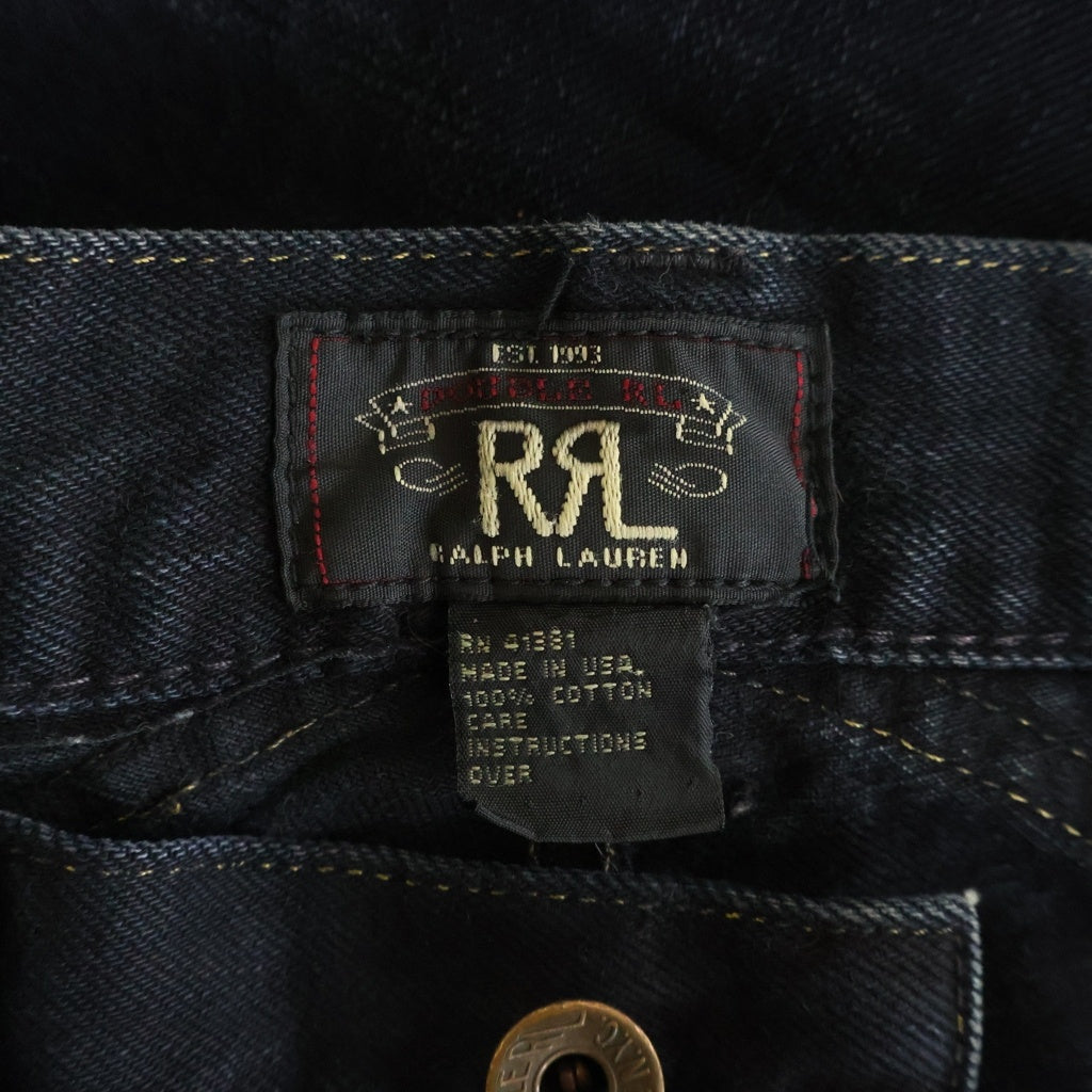 RRL(ダブルアールエル) SLIM STRAIGHT FIT JEANS USA製 スリムフィット ボタンフライ ストレートデニムパンツ インディゴ