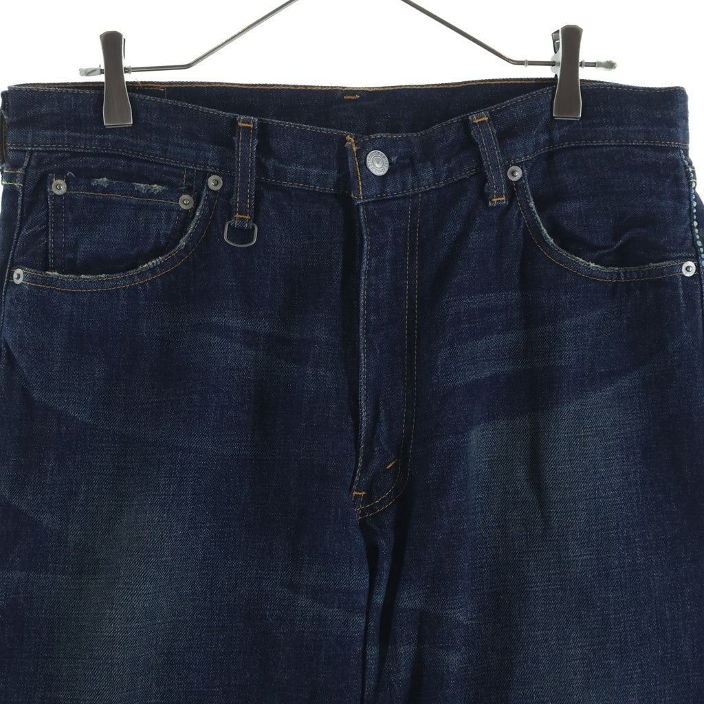 Levi's Fenom(リーバイス フェノム) ×FRAGMENT DESIGN 505 DISCO フラグメントデザイン ディスコ ラインストーン ジップフライ ストレートデニムパンツ インディゴ