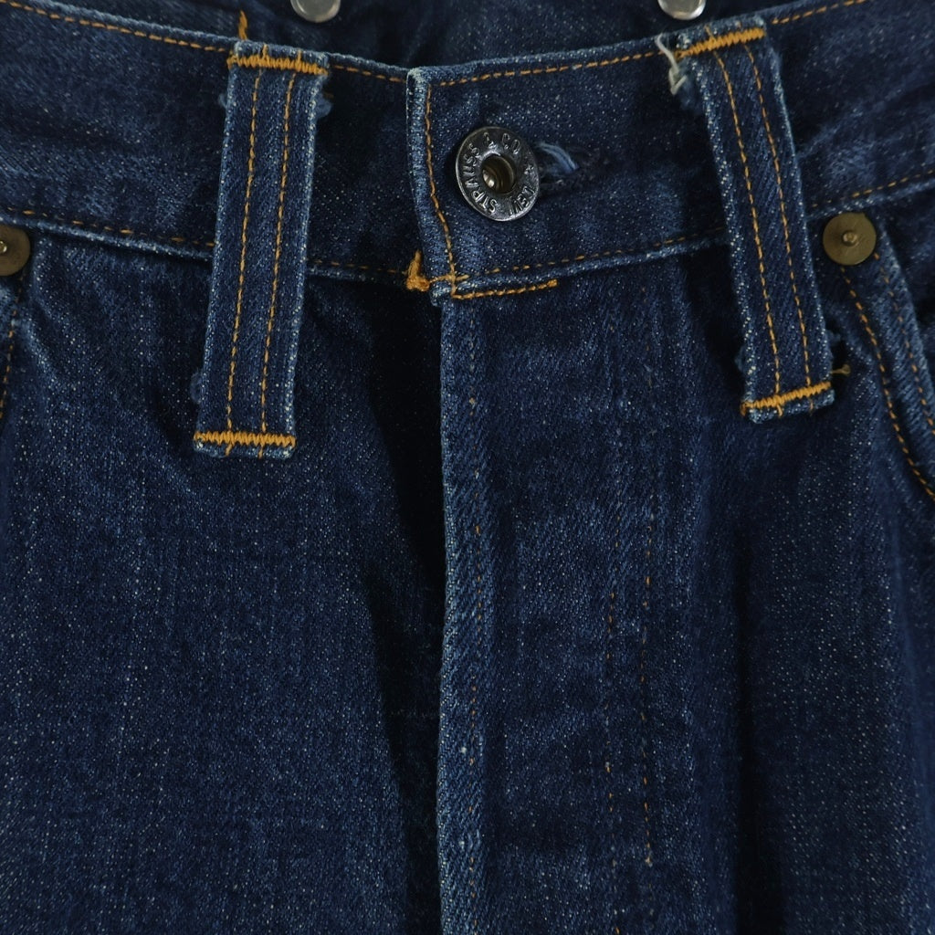 Levi's(リーバイス) 90S VINTAGE 201XX 復刻 布パッチ ボタン裏555 バレンシア工場 ヴィンテージ シンチバック ボタンフライ デニムパンツ インディゴ