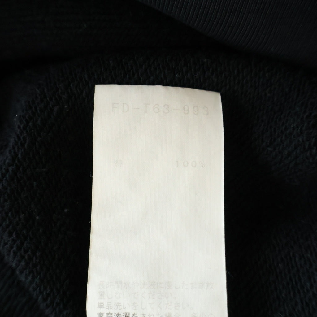 Yohji Yamamoto(ヨウジヤマモト) 17SS コットン プルオーバーフーデッドパーカー ブラック FD-T63-993