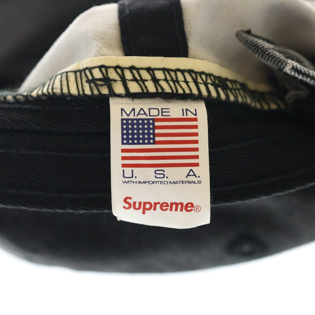 SUPREME(シュプリーム) 23AW Pigment Coated S Logo 6-panel Cap コーティング ロゴ エンブロイダリー デニム キャップ グレー