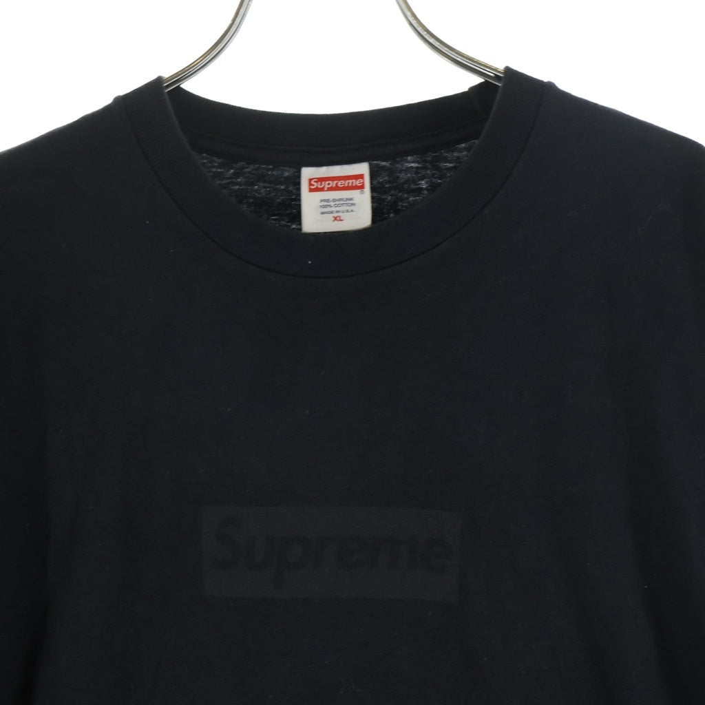 SUPREME(シュプリーム) 23SS Tonal Box Logo Tee トーナル ボックス ロゴ コットン クルーネック 半袖Tシャツ カットソー ブラック