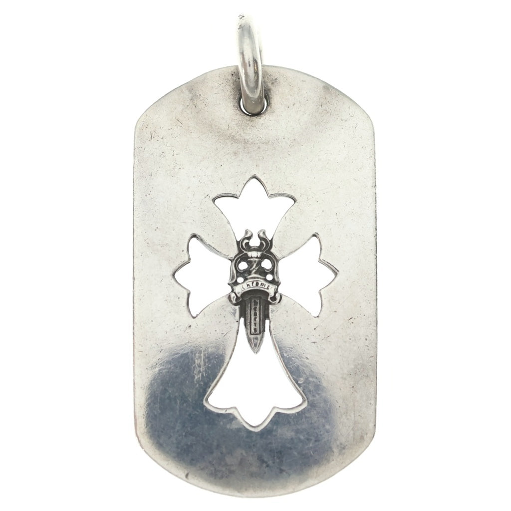 CHROME HEARTS(クロムハーツ) D TAG LRG CO CRS カットアウトクロスドッグタグ ラージ ペンダントトップ シルバー BCA239