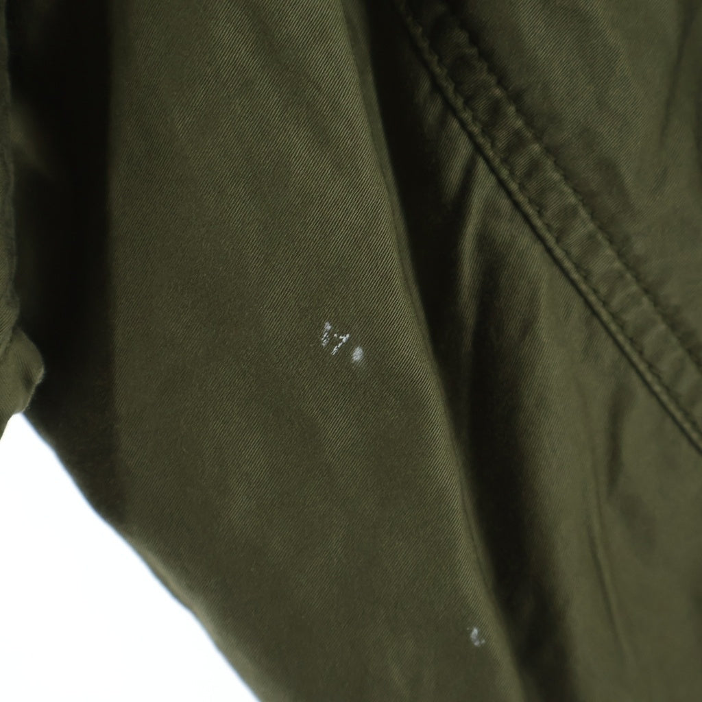 DESCENDANT(ディセンダント) 20AW REMNANTS SATIN LS SHIRT サテン ノーカラー長袖シャツ カーキ