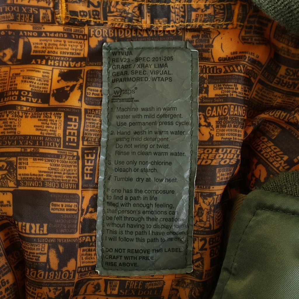 WTAPS(ダブルタップス) MA-1 JACKET FIELD NYLON ナイロン フィールド リバーシブルボンバージャケット カーキ/オレンジ 2007/2ND GWDT-JK-M01
