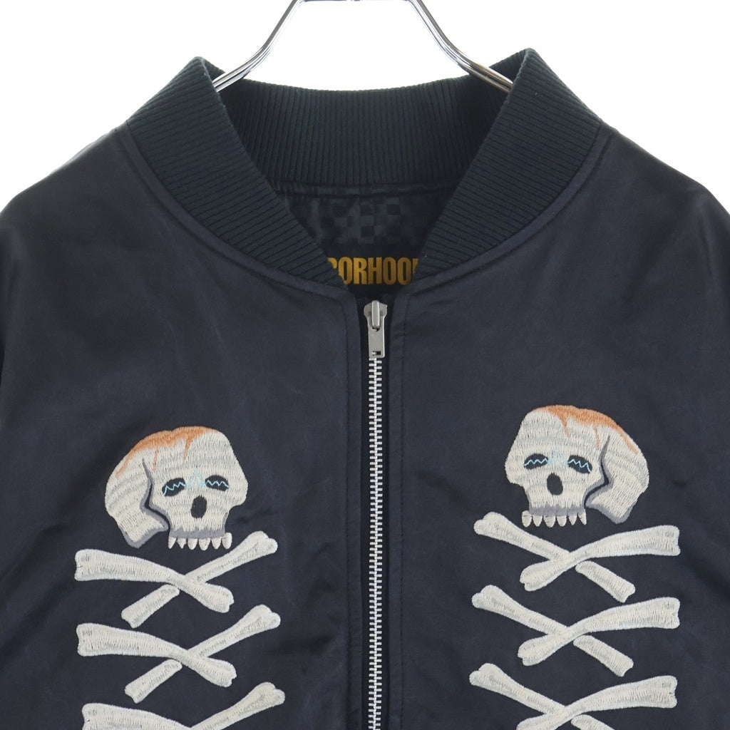 NEIGHBORHOOD(ネイバーフッド) 18SS SOUVENIR/CR-JKT スカルエンブロイダリー スーベニアジャケット ブラック 181SPNH-JKM02