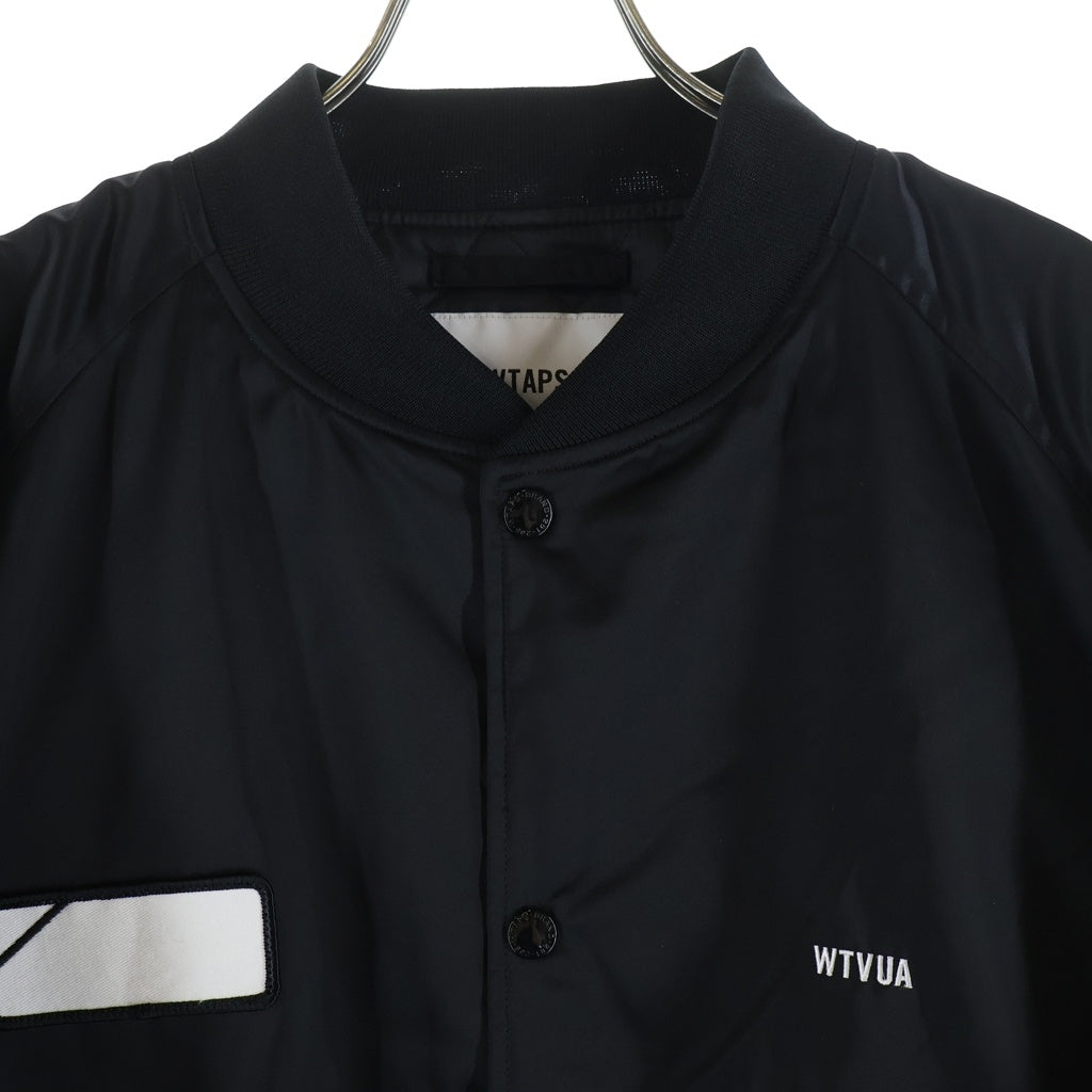 WTAPS(ダブルタップス) 24AW TEAM/JACKET/NYLON.TWILL ナイロンツイル チームジャケット ブラック 242TQDT-JKM05