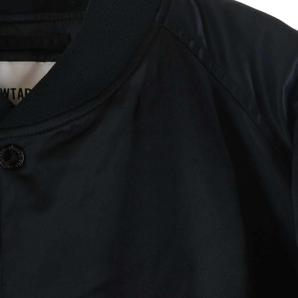 WTAPS(ダブルタップス) 24AW TEAM/JACKET/NYLON.TWILL ナイロンツイル チームジャケット ブラック 242TQDT-JKM05