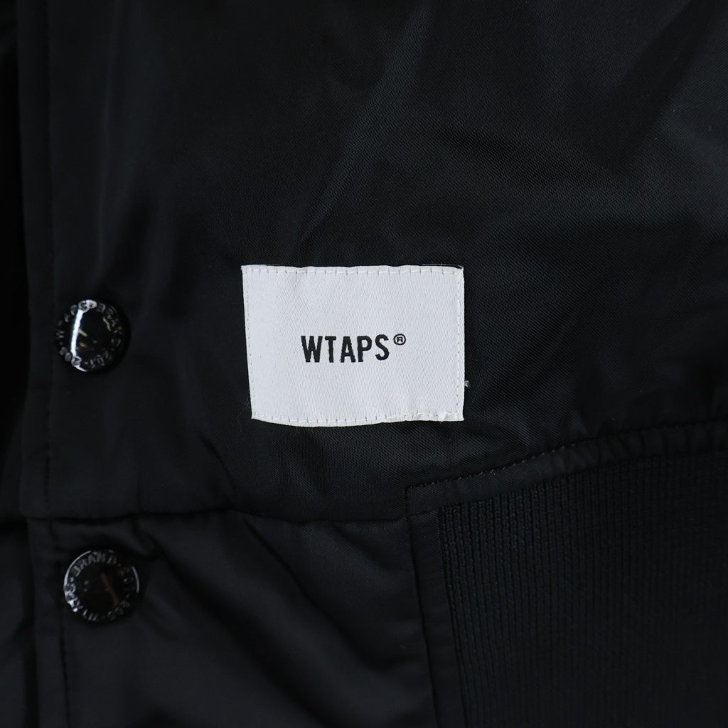 WTAPS(ダブルタップス) 24AW TEAM/JACKET/NYLON.TWILL ナイロンツイル チームジャケット ブラック 242TQDT-JKM05