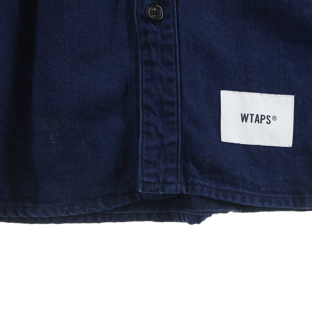 WTAPS(ダブルタップス) 23SS WCPO/LS/COTTON.DENIM コットンデニム レギュラーカラー長袖シャツ インディゴ 231WVDT-SHM01