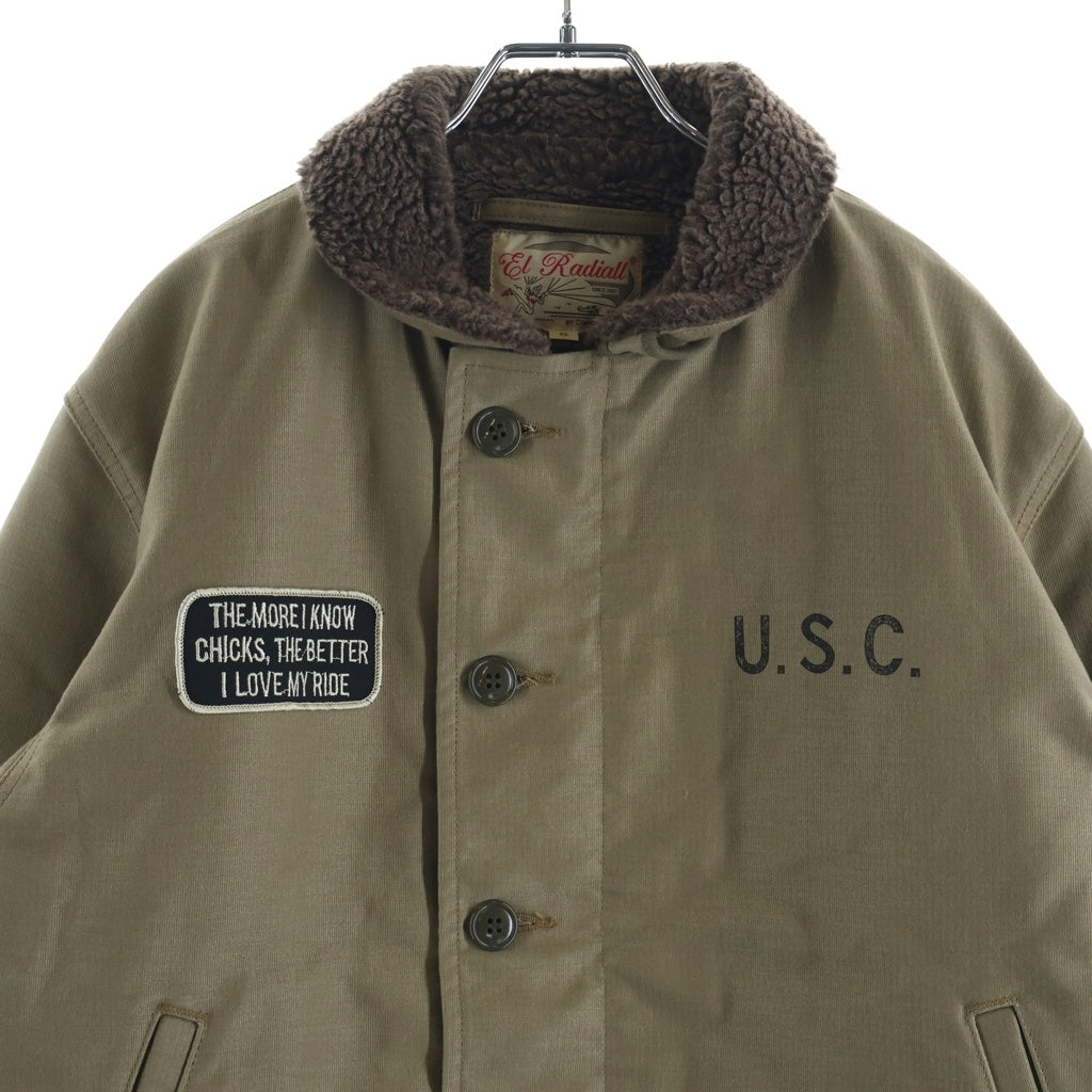 RADIALL(ラディアル) 12AW N-1 ボアカラー デッキジャケット ベージュ RAD-12AW-JK005-1