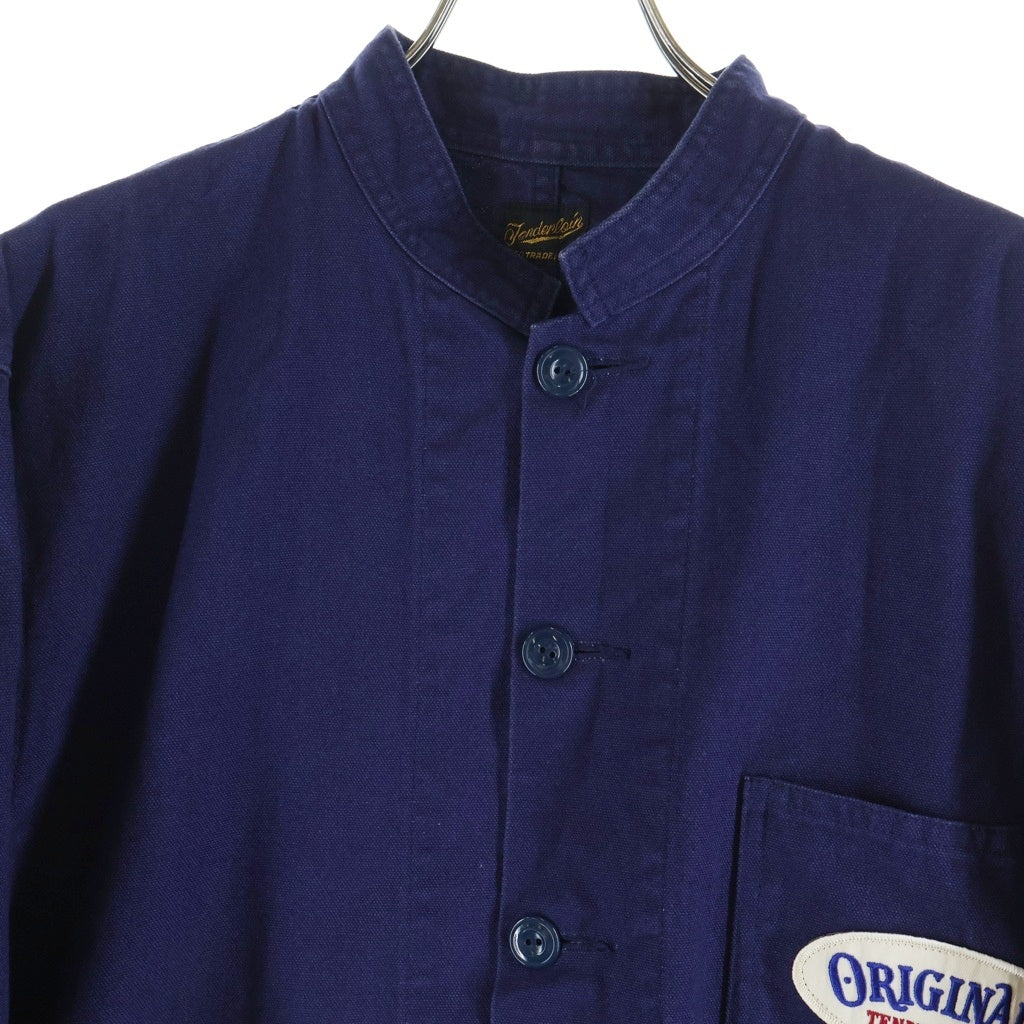TENDERLOIN(テンダーロイン) 16SS T-BEST COVERALL Tベスト ロゴワッペン バッグチェーンステッチ スタンドカラー コットン カバーオール パープル