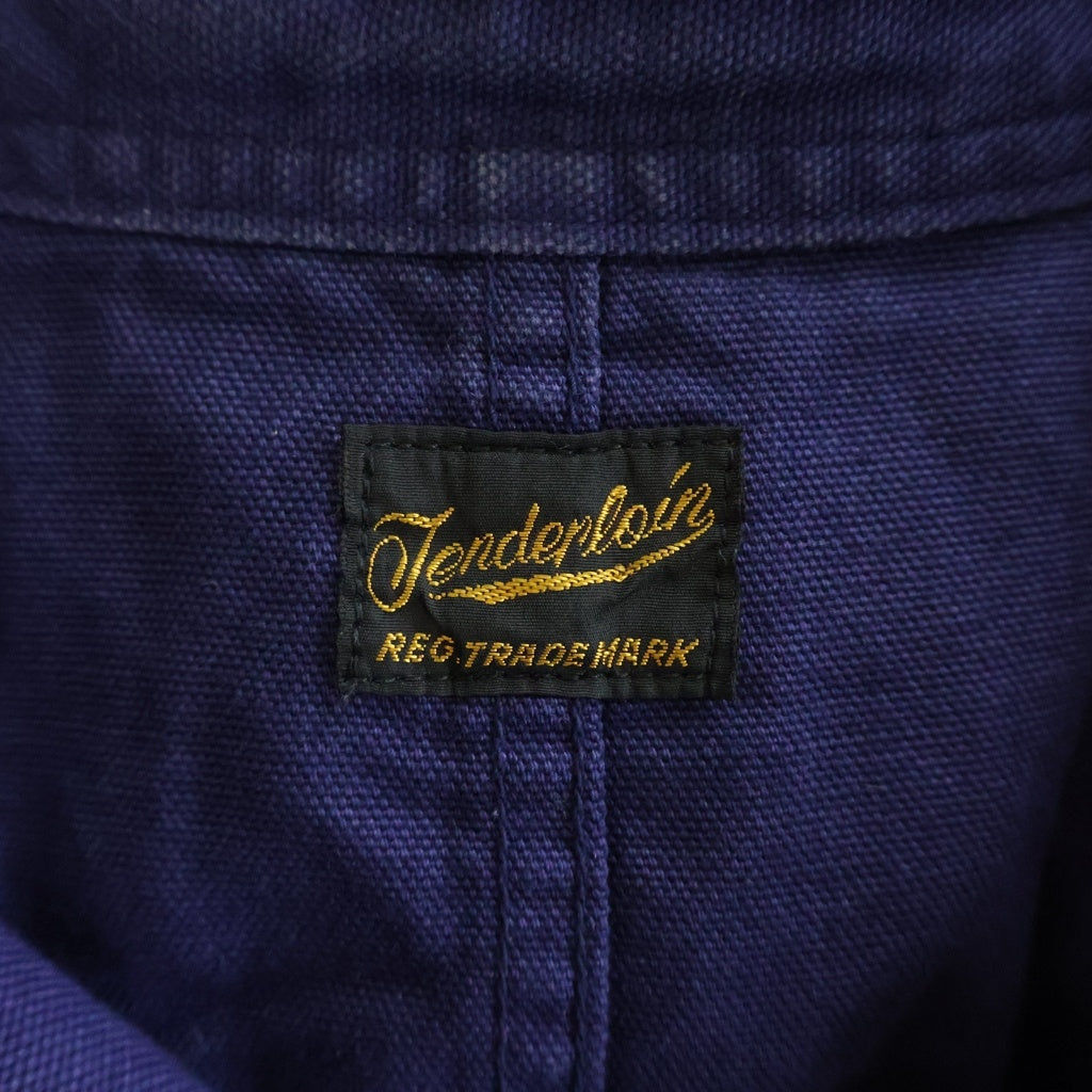 TENDERLOIN(テンダーロイン) 16SS T-BEST COVERALL Tベスト ロゴワッペン バッグチェーンステッチ スタンドカラー コットン カバーオール パープル