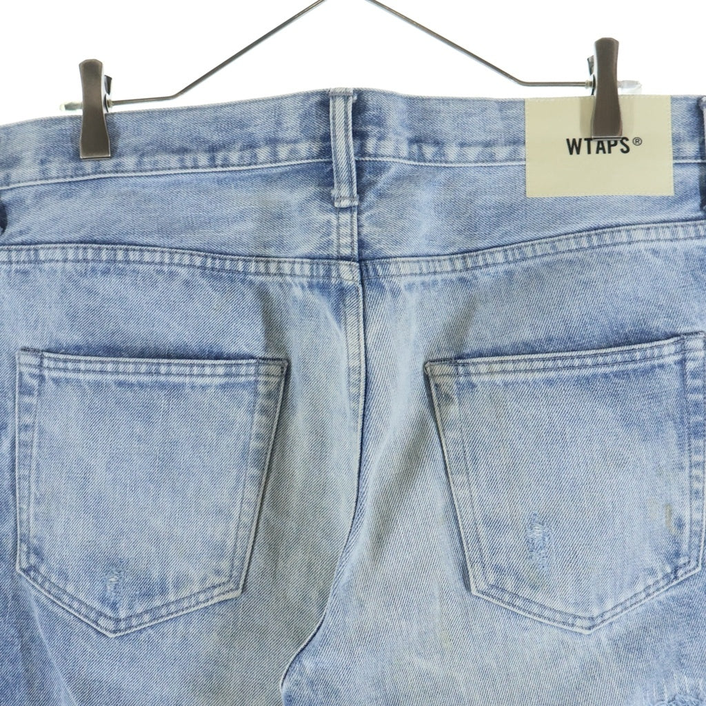 WTAPS(ダブルタップス) 19SS BLUES VERY SKINNY TRASH ブルー ベリー トラッシュ スキニーデニムパンツ ライトインディゴ 191WVDT-PTM01
