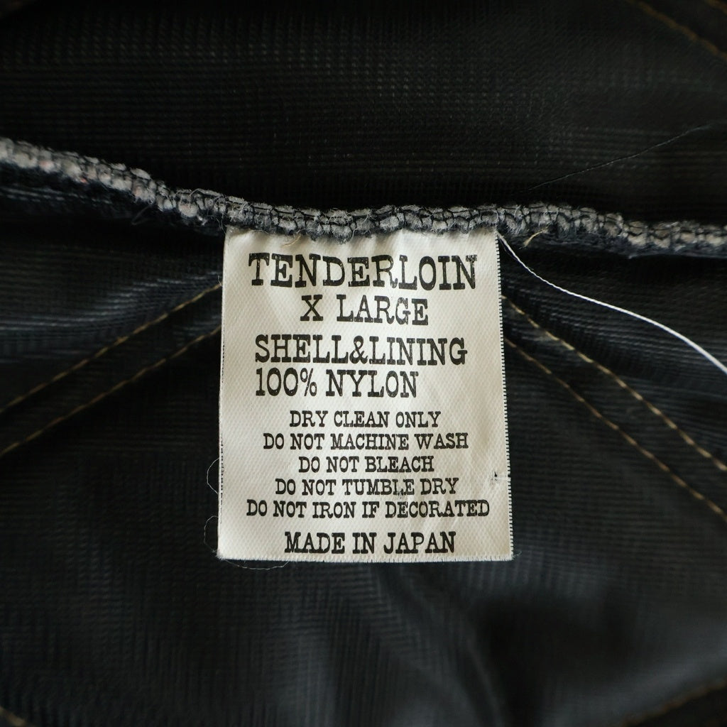 TENDERLOIN(テンダーロイン) 00S キルティングライニング スナップボタン ナイロンジャケット ブラック
