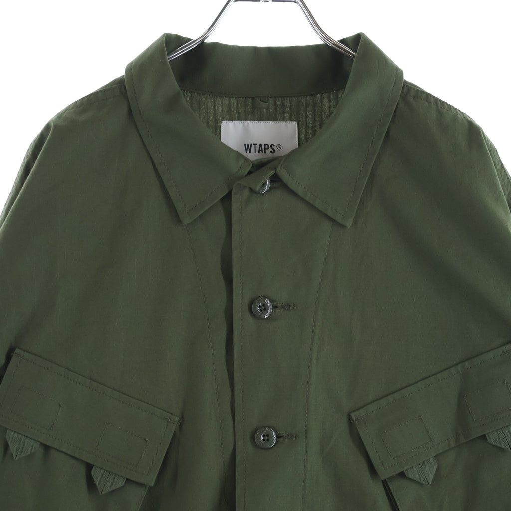 WTAPS(ダブルタップス) 21AW MODULAR/LS/RIPSTOP モデュラー リップストップ ミリタリー長袖シャツ カーキ 212BRDT-SHM03