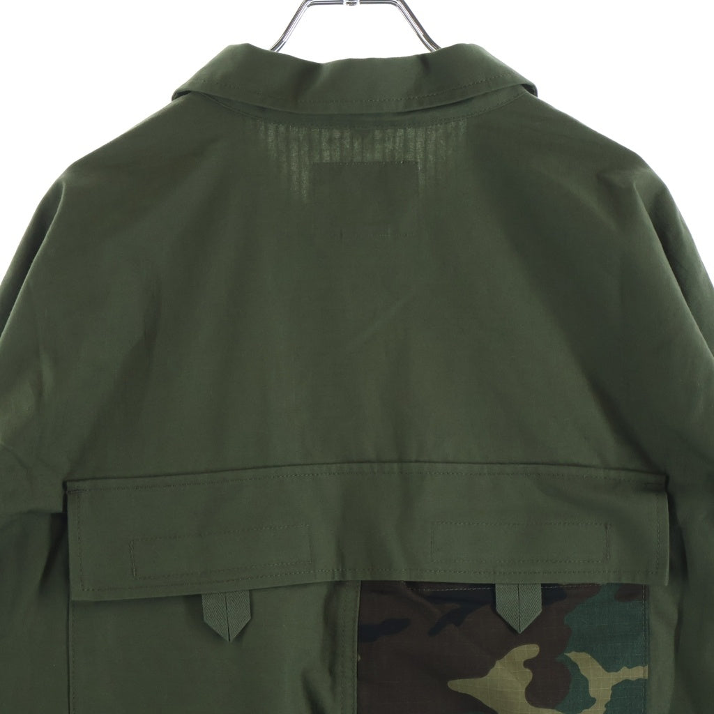 WTAPS(ダブルタップス) 21AW MODULAR/LS/RIPSTOP モデュラー リップストップ ミリタリー長袖シャツ カーキ 212BRDT-SHM03