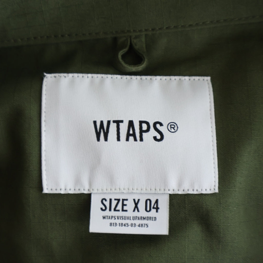WTAPS(ダブルタップス) 21AW MODULAR/LS/RIPSTOP モデュラー リップストップ ミリタリー長袖シャツ カーキ 212BRDT-SHM03