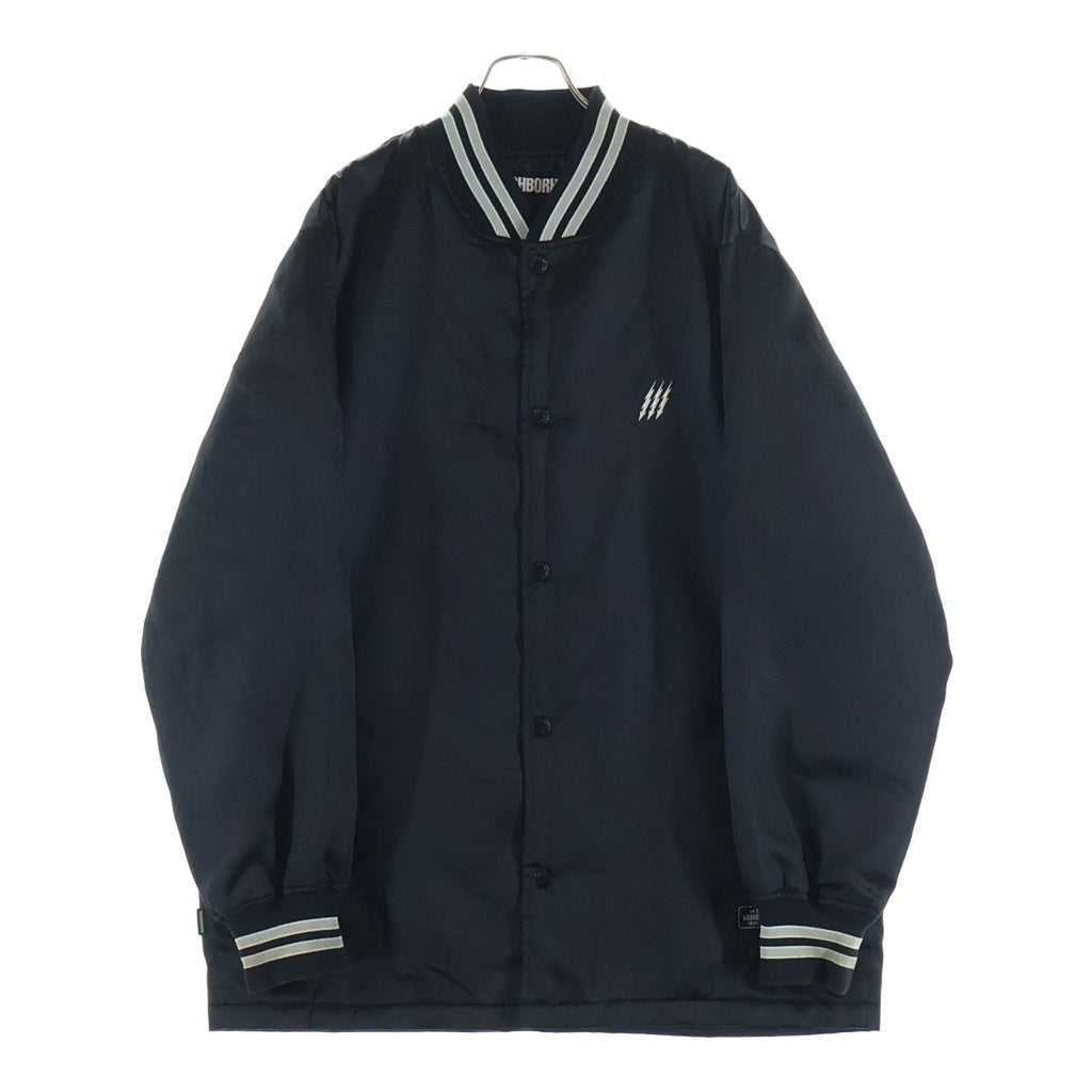 NEIGHBORHOOD(ネイバーフッド) 19SS C.C./E-JKT サテン バックエンブロイダリー ベースボールジャケット ブラック 191TSNH-JKM03