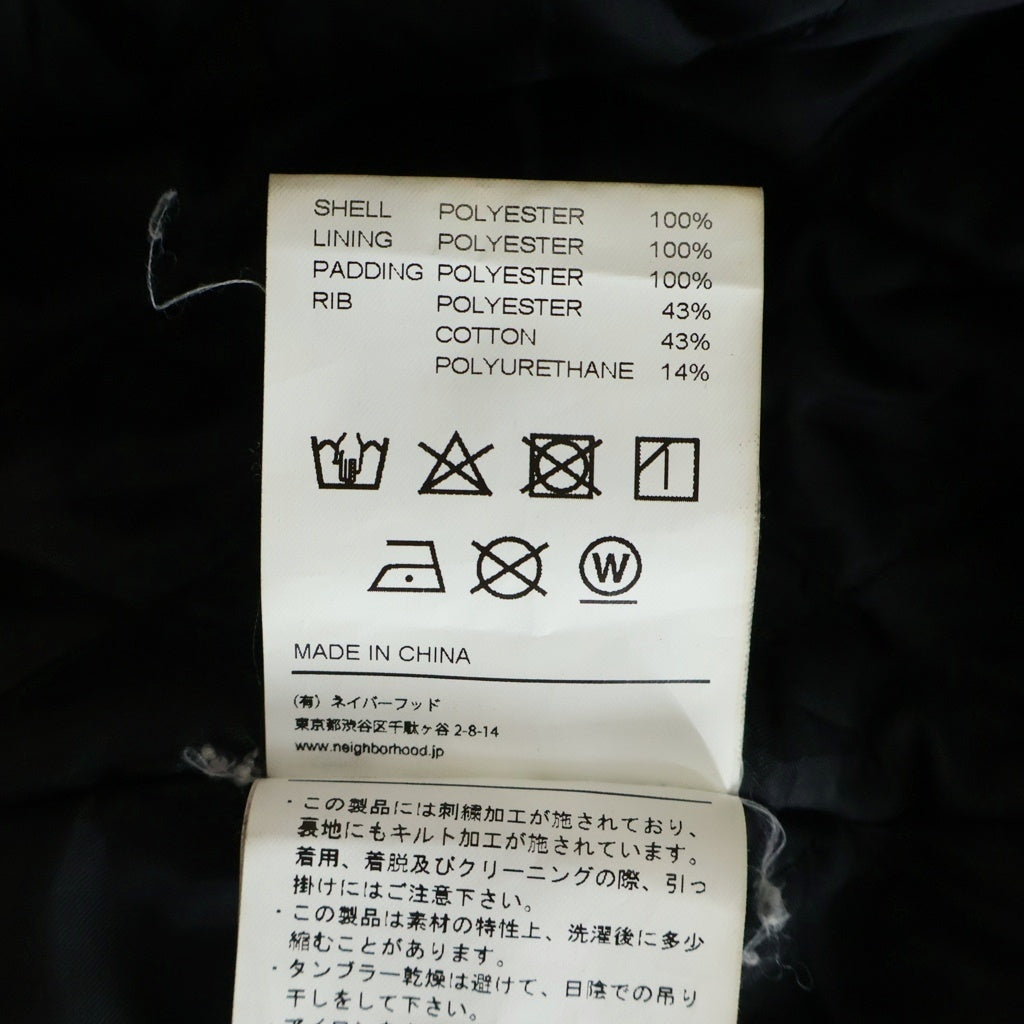 NEIGHBORHOOD(ネイバーフッド) 19SS C.C./E-JKT サテン バックエンブロイダリー ベースボールジャケット ブラック 191TSNH-JKM03