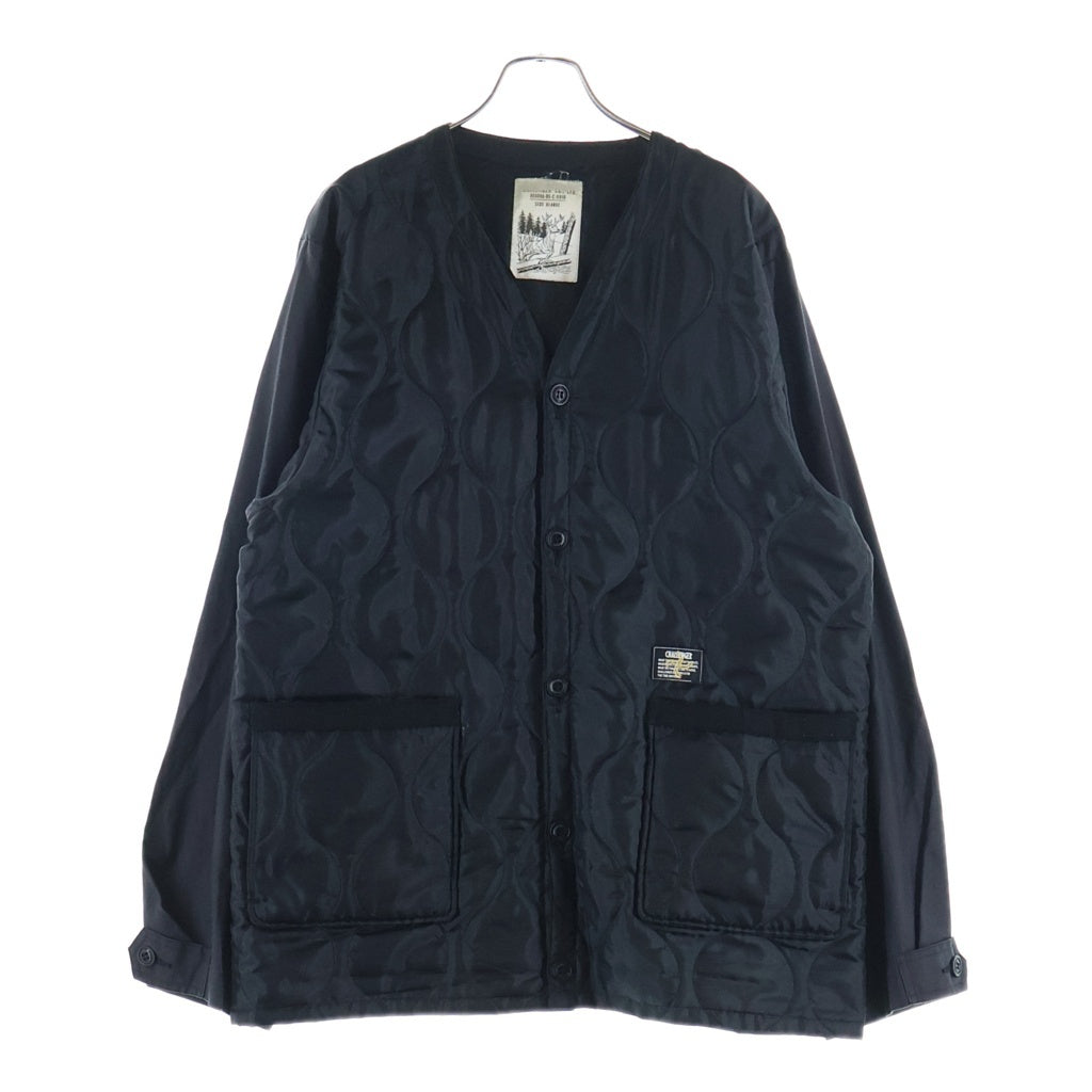 CHALLENGER(チャレンジャー) QUILTING LAYER SHIRT キルティング ノーカラー レイヤー長袖シャツ ブラック