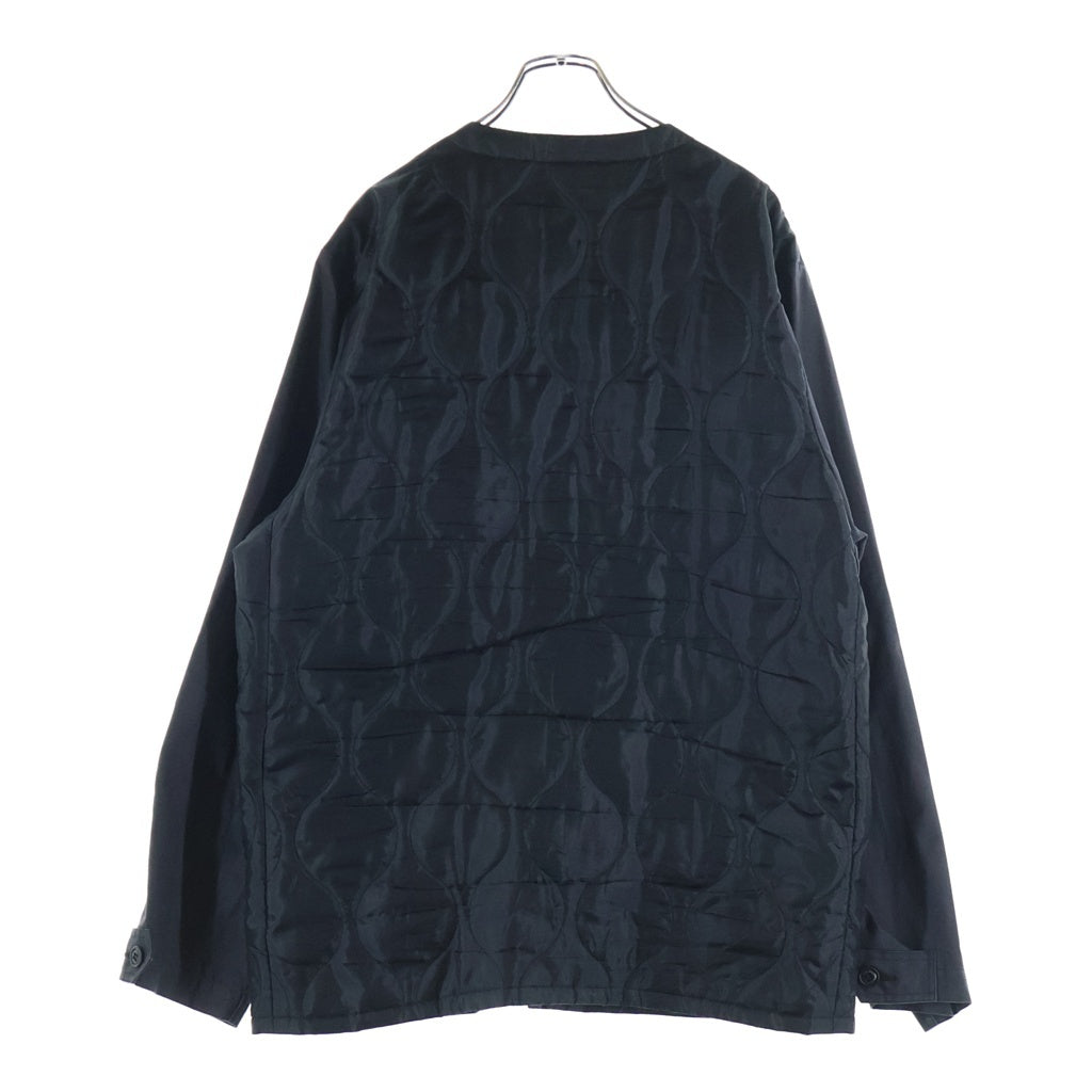 CHALLENGER(チャレンジャー) QUILTING LAYER SHIRT キルティング ノーカラー レイヤー長袖シャツ ブラック