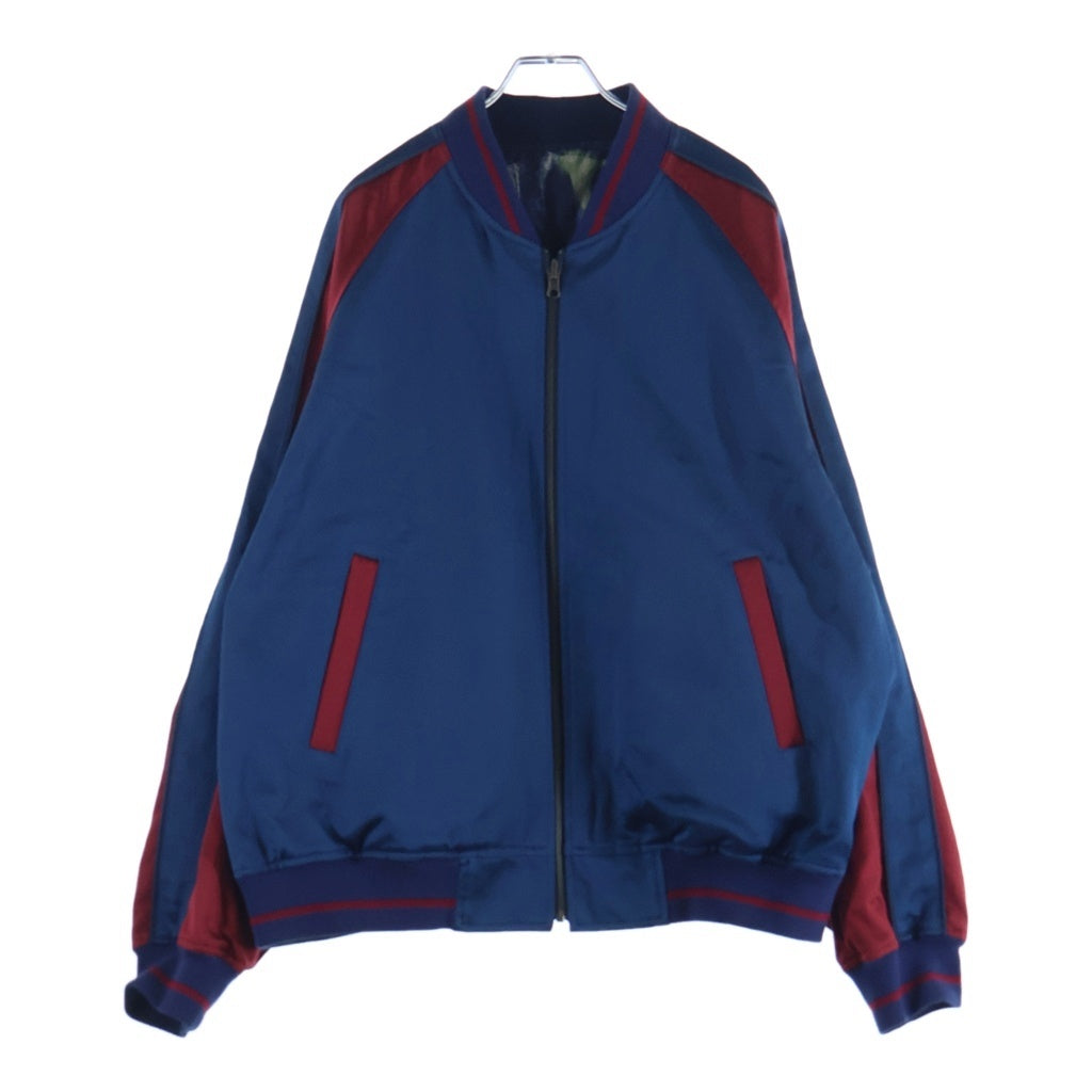 The Stylist Japan(ザ スタイリストジャパン) 21SS D.F Widest VW Jacket ワイデスト リバーシブル サテン スカジャン ジャケット ブルー TSJB-11018