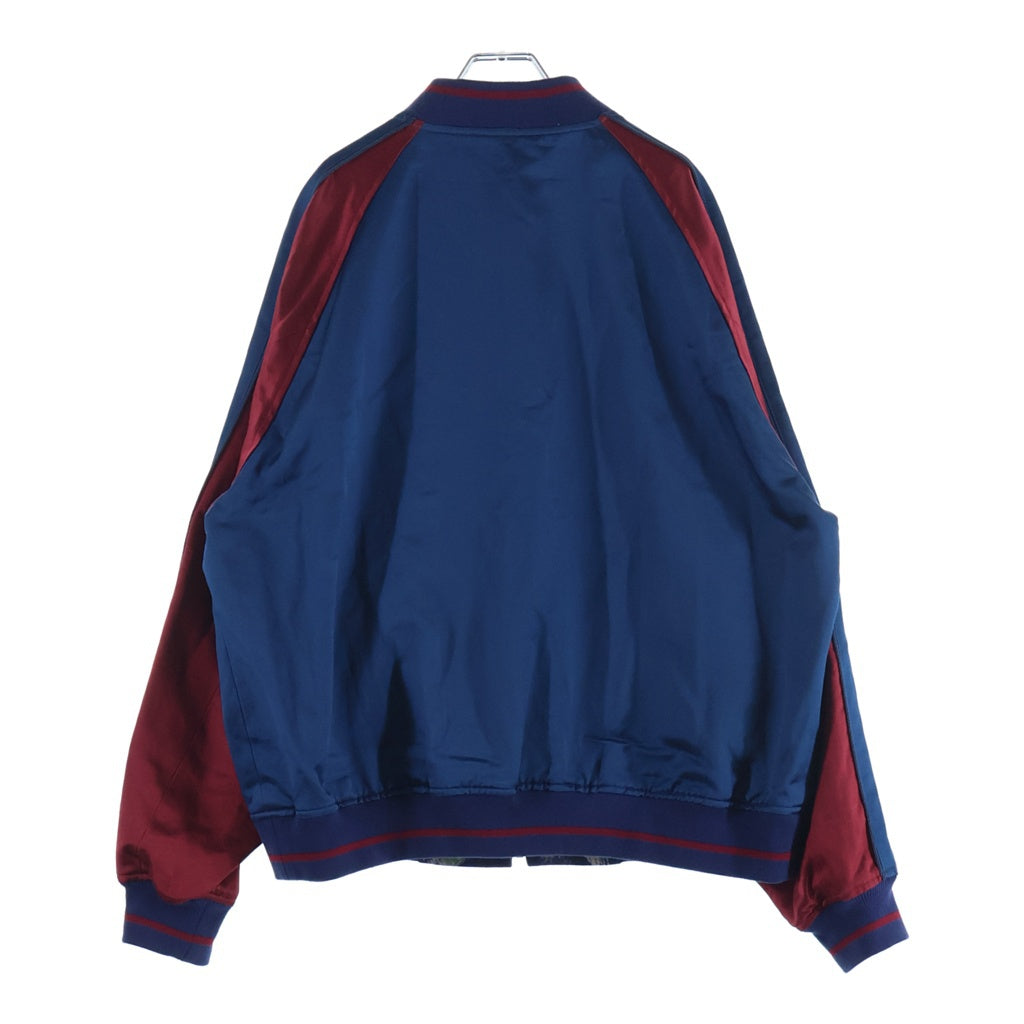 The Stylist Japan(ザ スタイリストジャパン) 21SS D.F Widest VW Jacket ワイデスト リバーシブル サテン スカジャン ジャケット ブルー TSJB-11018