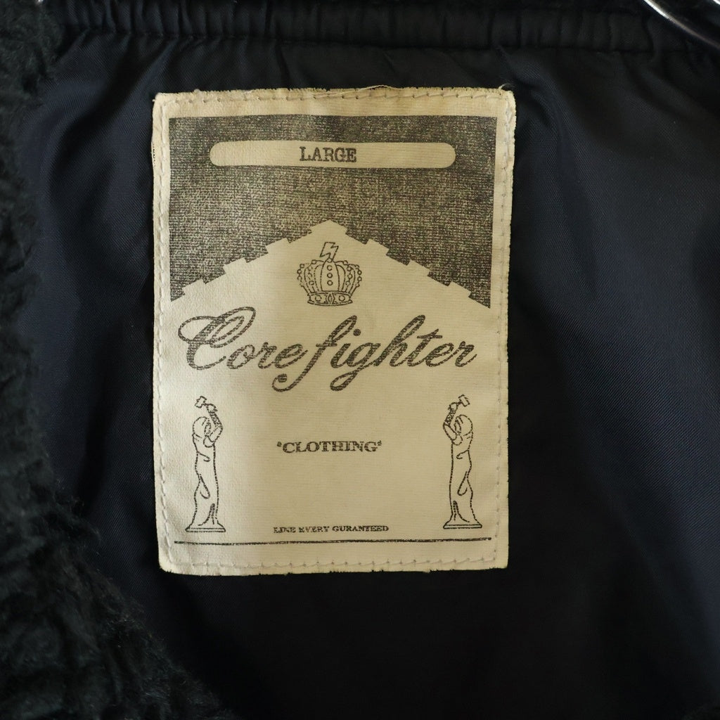 CORE FIGHTER(コアファイター) ボアカラー ナイロン フライトジャケット ブラック