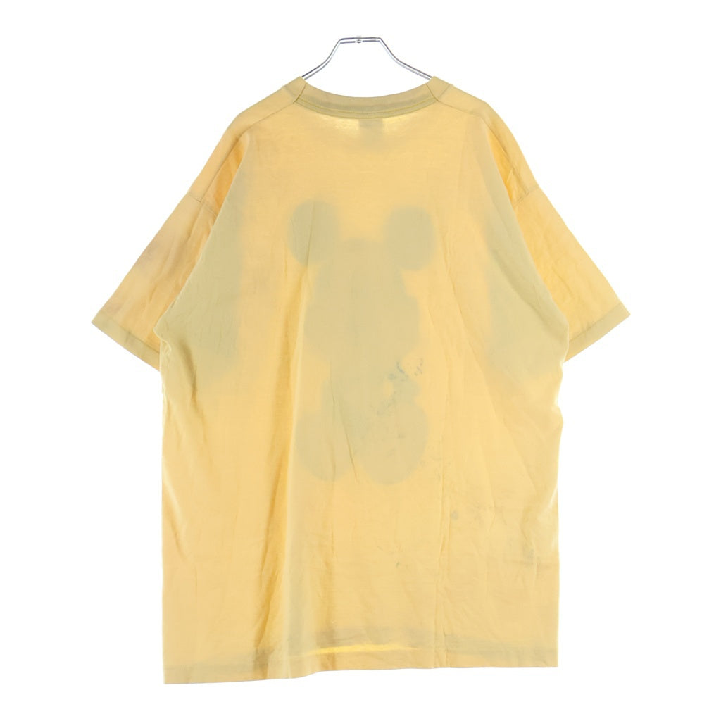 VINTAGE(ヴィンテージ) 90S VINTAGE DISNEY MICKEY&CO ディズニー お座りミッキー フロントプリント クルーネック半袖Tシャツ カットソー イエロー