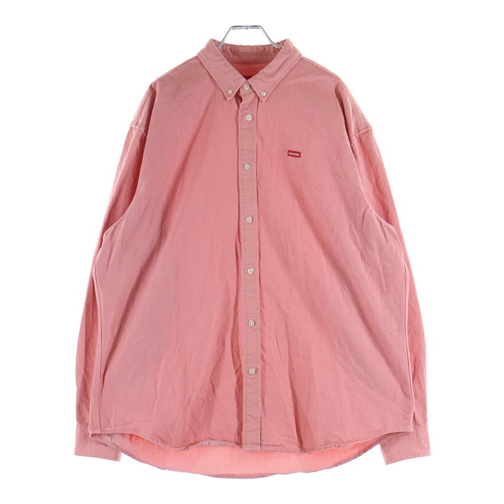 SUPREME(シュプリーム) 25SS Small Box Denim Shirt スモールボックスロゴ ボタンダウン デニム 長袖シャツ ピンク