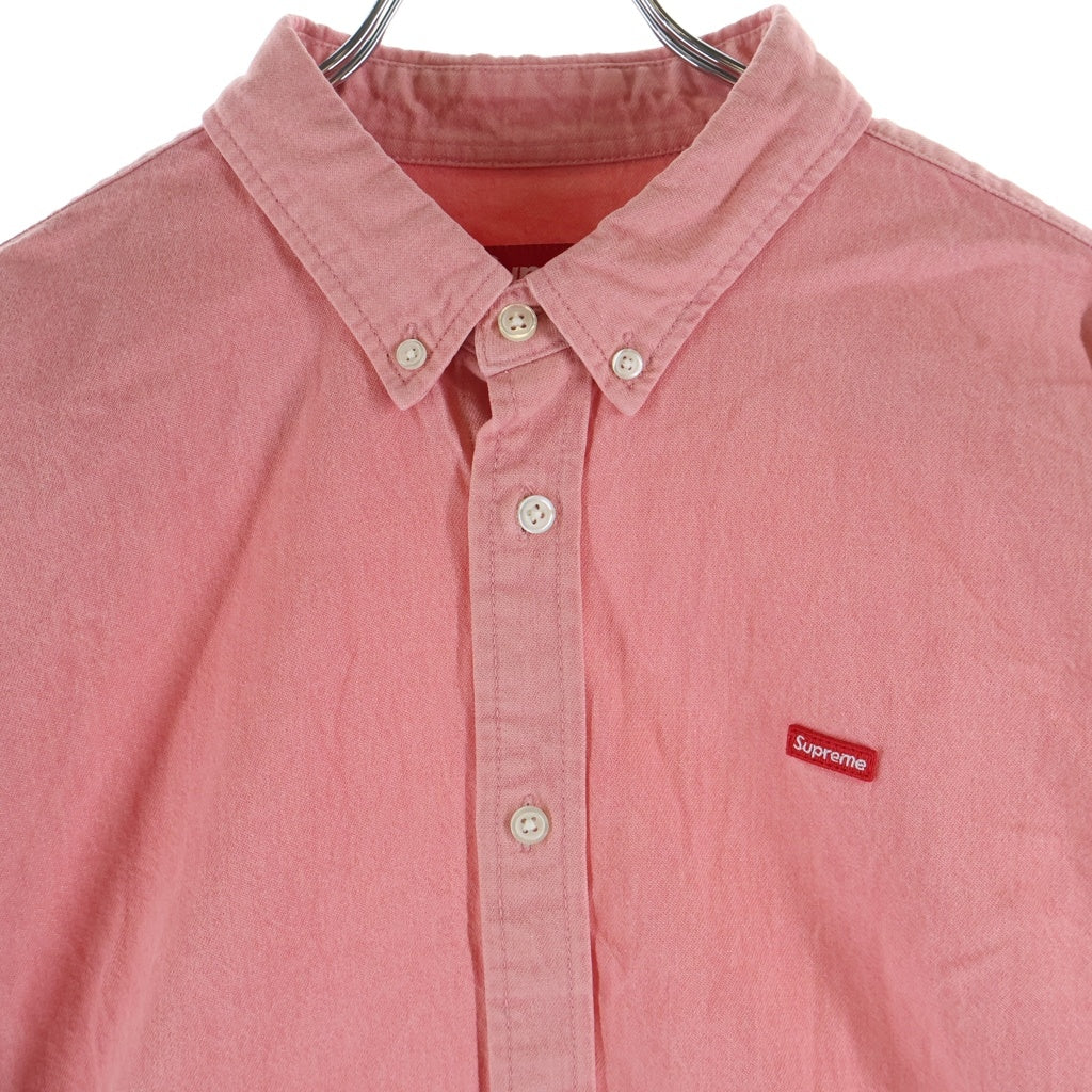 SUPREME(シュプリーム) 25SS Small Box Denim Shirt スモールボックスロゴ ボタンダウン デニム 長袖シャツ ピンク