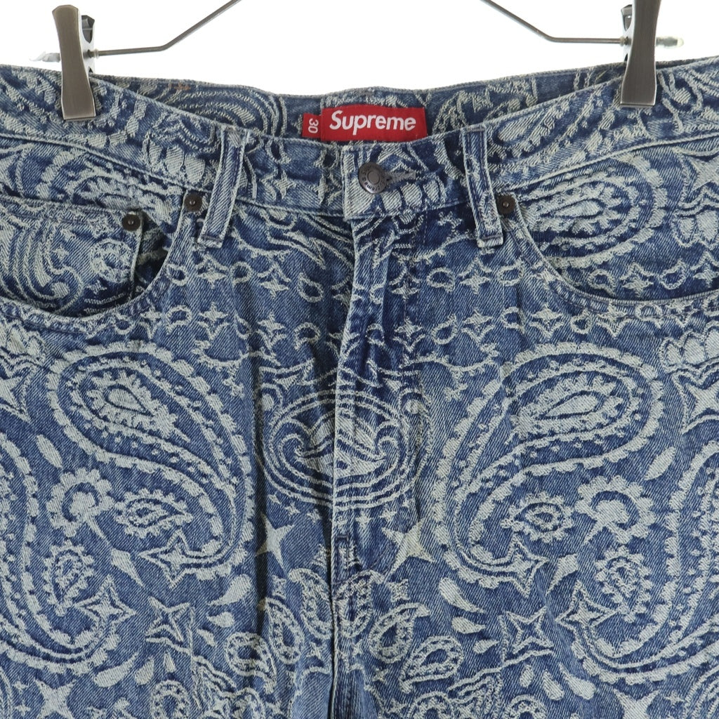 SUPREME(シュプリーム) 25SS Bandana Jacquard Baggy Jean バンダナジャガード バギージーンズ ボタンフライデニムパンツ インディゴ