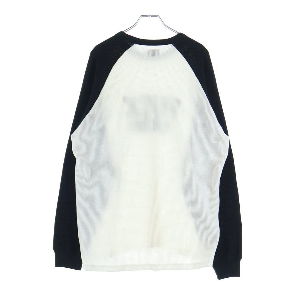 SUPREME(シュプリーム) 25SS ×GOODENOUGH Thermal グッドイナフ フロントプリント ラグラン サーマルカットソー 長袖Tシャツ ブラック/ホワイト