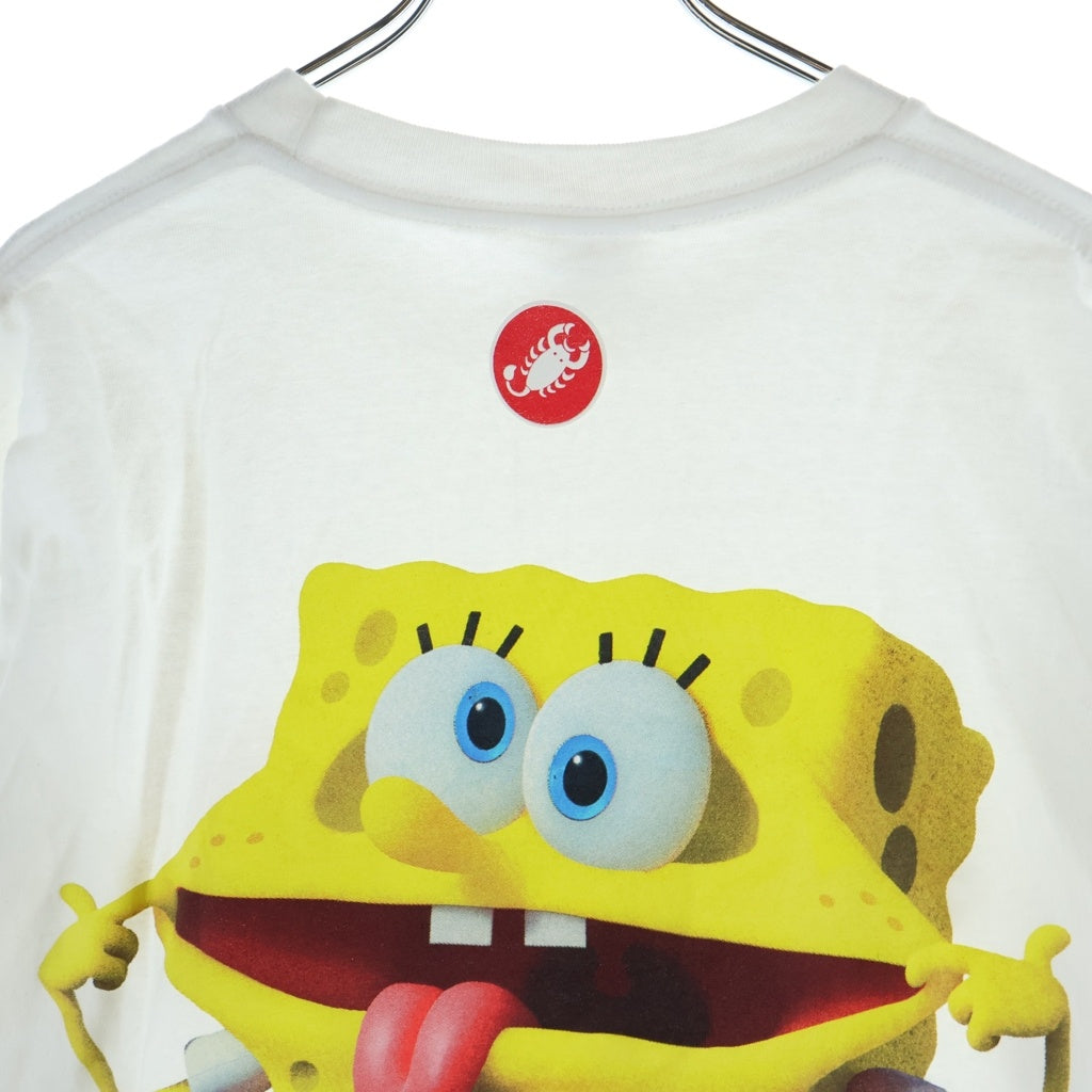 SUPREME(シュプリーム) 25SS ×SpongeBob Castelli Racing L/S Tee スポンジボブ カステリ レーシンググラフィック クルーネック 長袖Tシャツ カットソー ホワイト