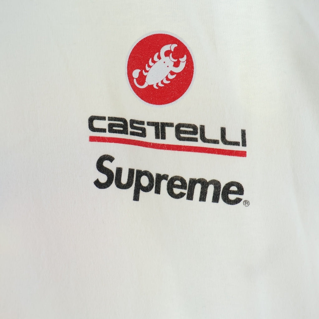 SUPREME(シュプリーム) 25SS ×SpongeBob Castelli Racing L/S Tee スポンジボブ カステリ レーシンググラフィック クルーネック 長袖Tシャツ カットソー ホワイト