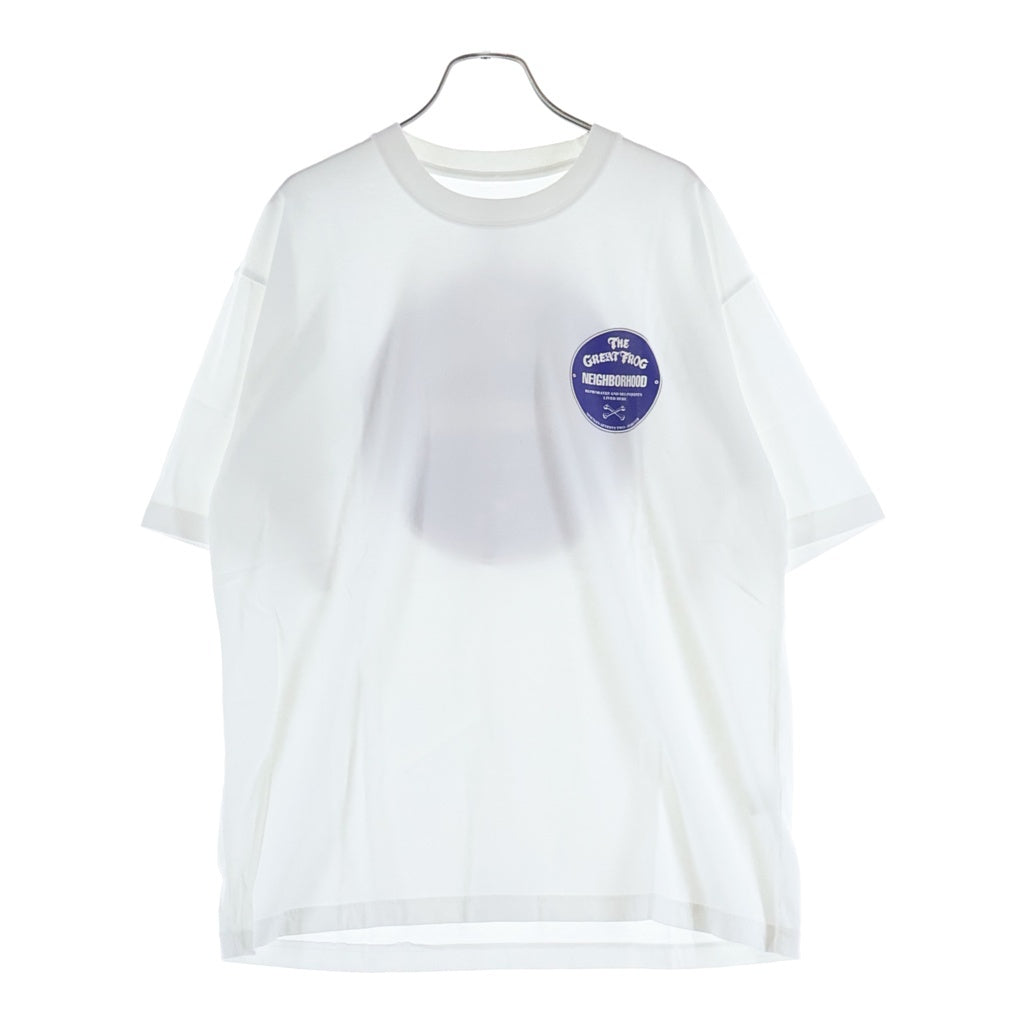 NEIGHBORHOOD(ネイバーフッド) 23SS ×GREAT FROG グレートフロッグ ロゴプリント クルーネック半袖Tシャツ カットソー ホワイト 231PCGFN-ST01S
