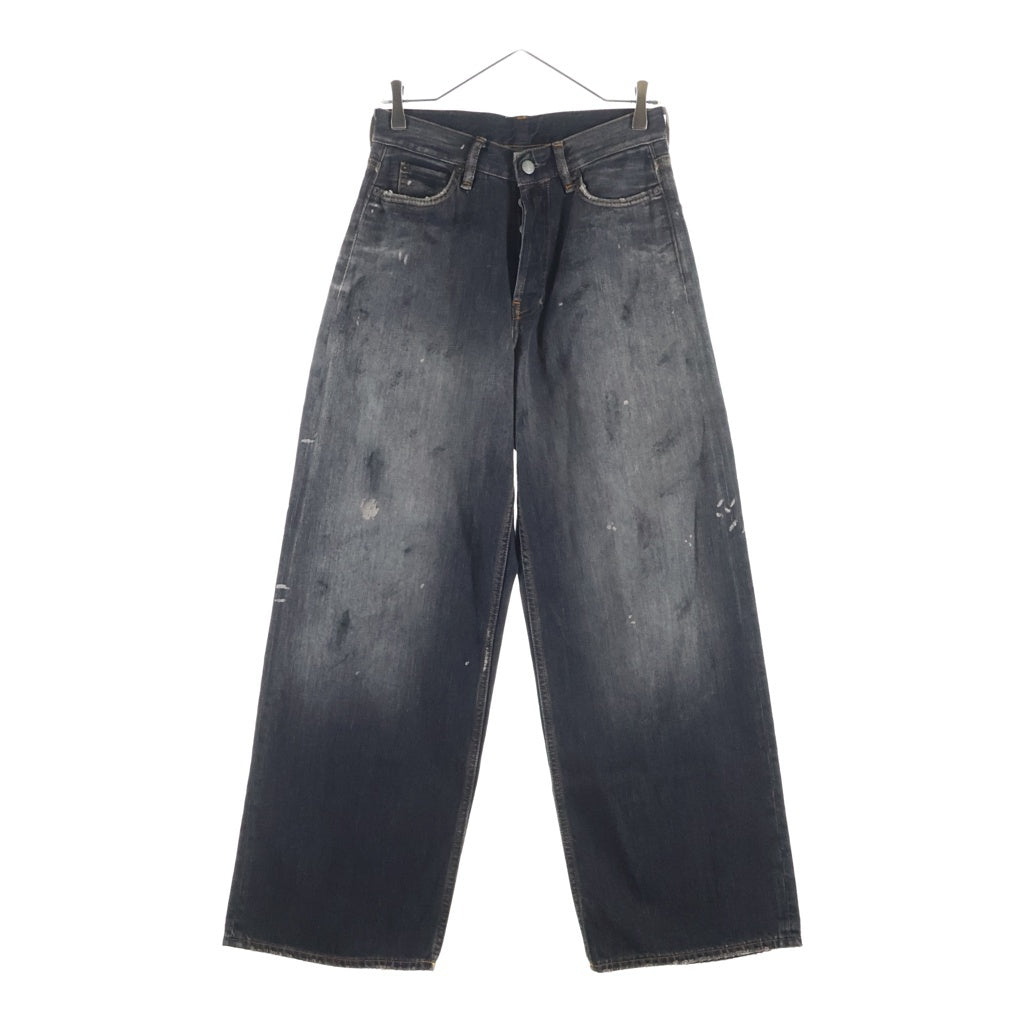 Acne Studios(アクネ ストゥディオズ) 25SS 1981U BLACK TRAFALGAR ルーズフィット ウォッシュ加工 ボタンフライ コットン ジーンズ デニム グレー C00081-