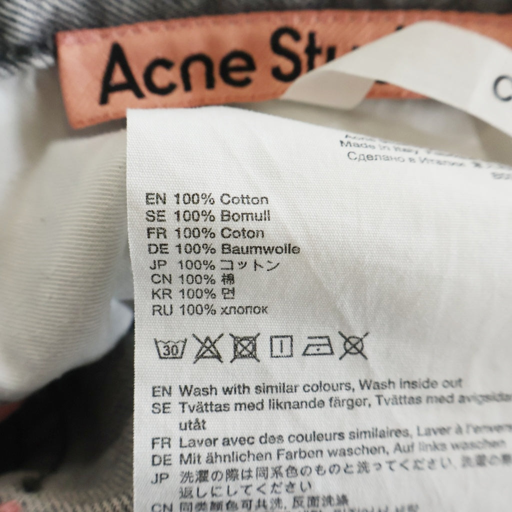 Acne Studios(アクネ ストゥディオズ) 2003 WORN GREY ルーズフィット ボタンフライ ジーンズ デニム グレー B00237-