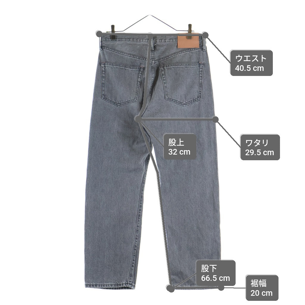 Acne Studios(アクネ ストゥディオズ) 2003 WORN GREY ルーズフィット ボタンフライ ジーンズ デニム グレー B00237-