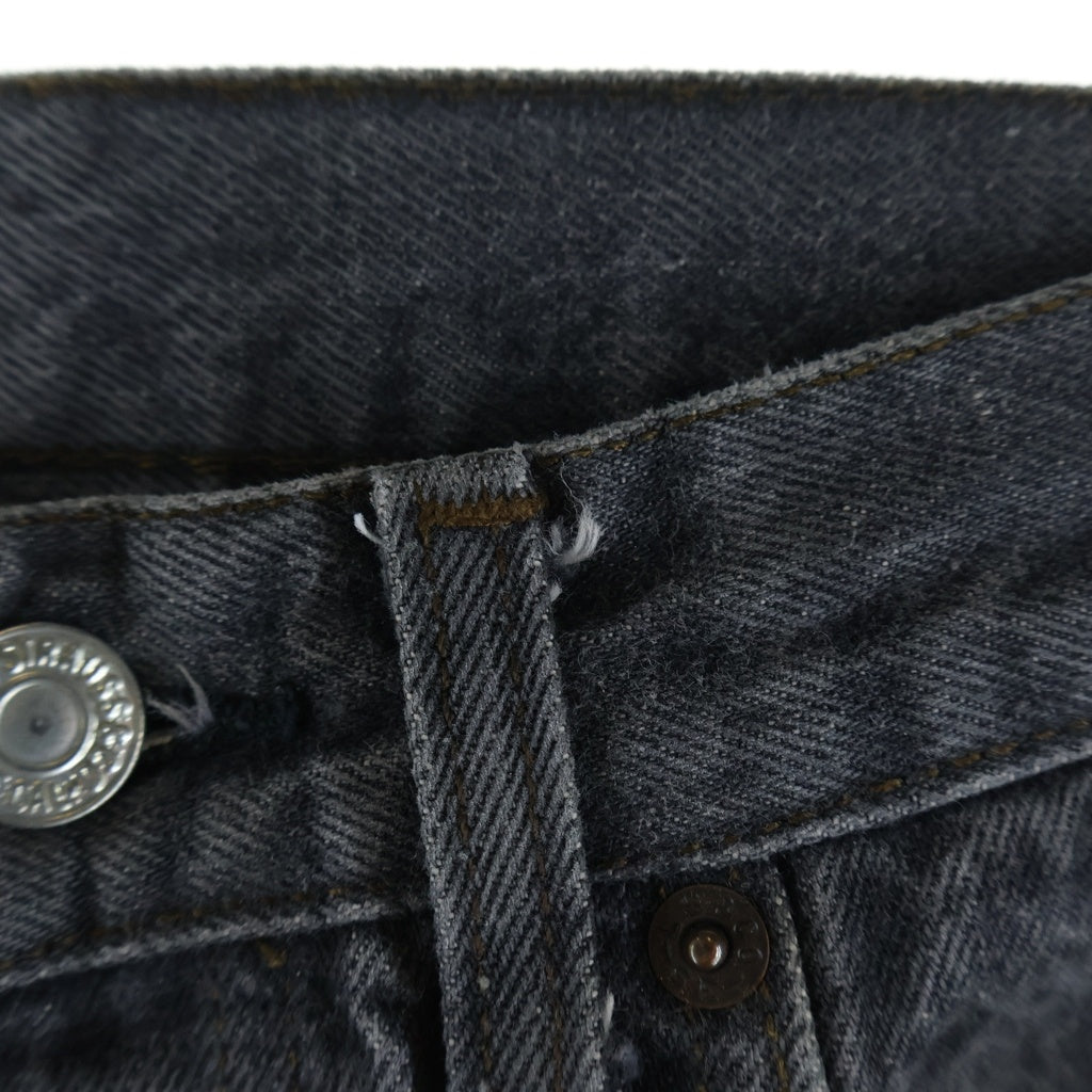 Levi's(リーバイス) 80S VINTAGE 501 ボタン裏571 先染め ボタンフライ ヴィンテージデニムパンツ ブラック 501-0658