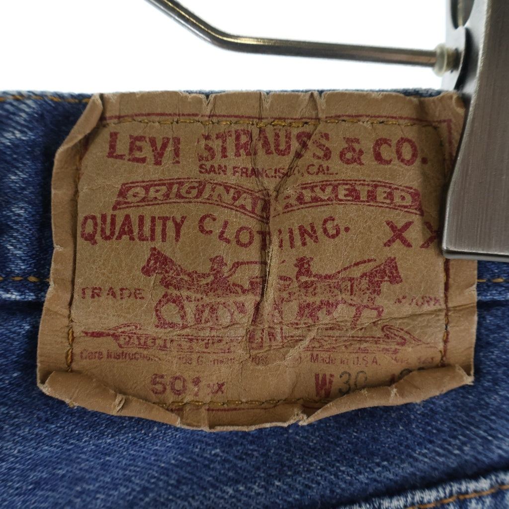 Levi's(リーバイス) 90S VINTAGE 501XX ボタン裏524 USA製 ボタンフライ ヴィンテージデニムパンツ インディゴ 1501-0117